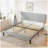 Simple Grey Bed frame, Adjustable Headboard-722696649