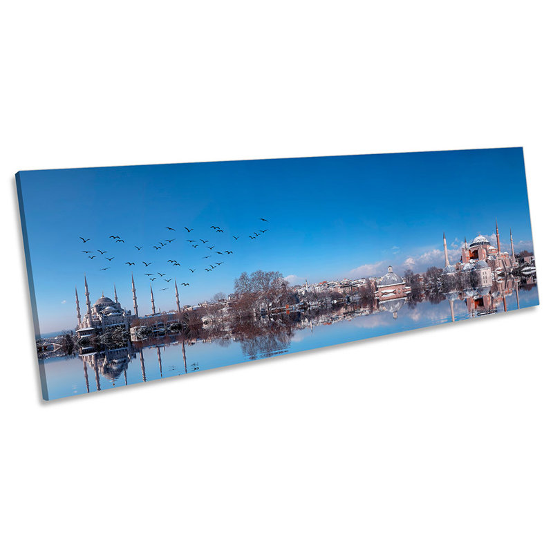 Istanbul Turkey Skyline - Wrapped Canvas Panoramic Print, 30.48cm H x 91.44cm W