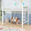 Metal Loft Bed with Guardrails-892129046
