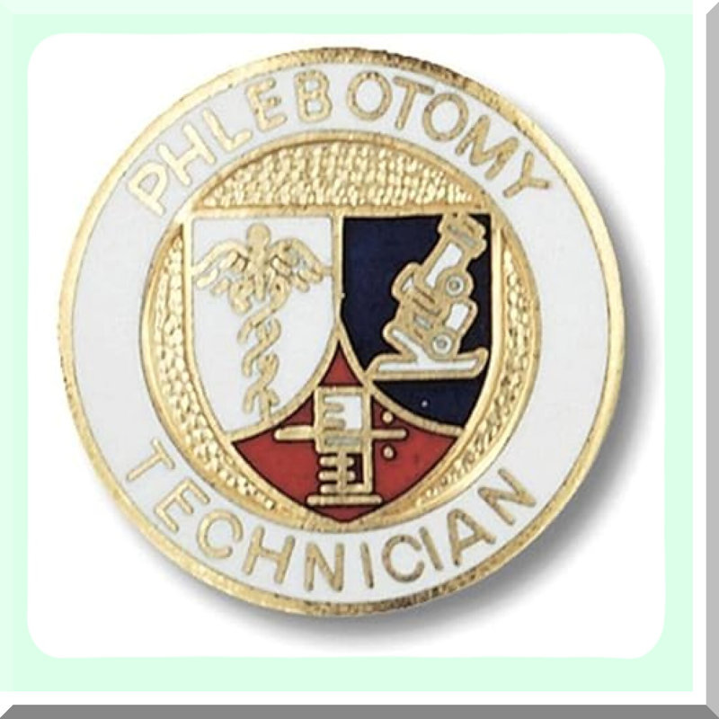 Handcrafted Cloisonne Phlebotomy Technician Pin