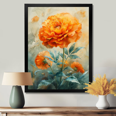 Yellow Green Morning Sun Marigold II - Marigold Wall Decor