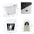 Luxury Smart Toilet With Dryer And Warm Water,  Elongated Bidet Toilet With Heated Seat, With Remote Control, LED Night Light, Power Outage Flushing, Soft Close Cover,Whit