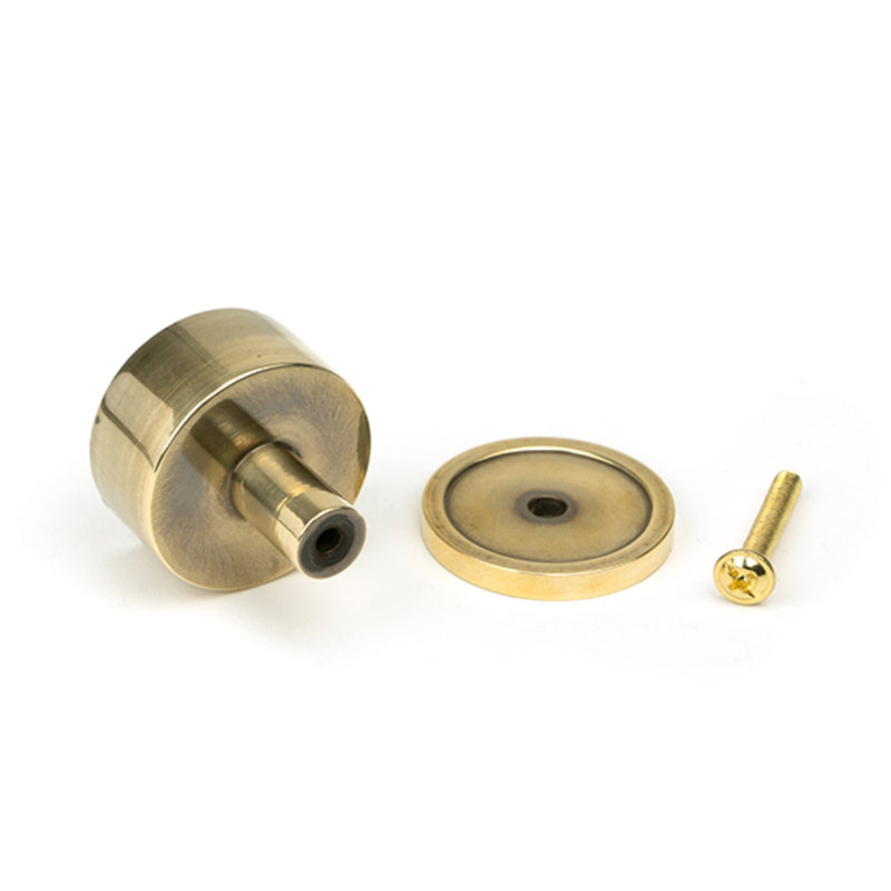 Round Knob, 3 cm, Aged Brass