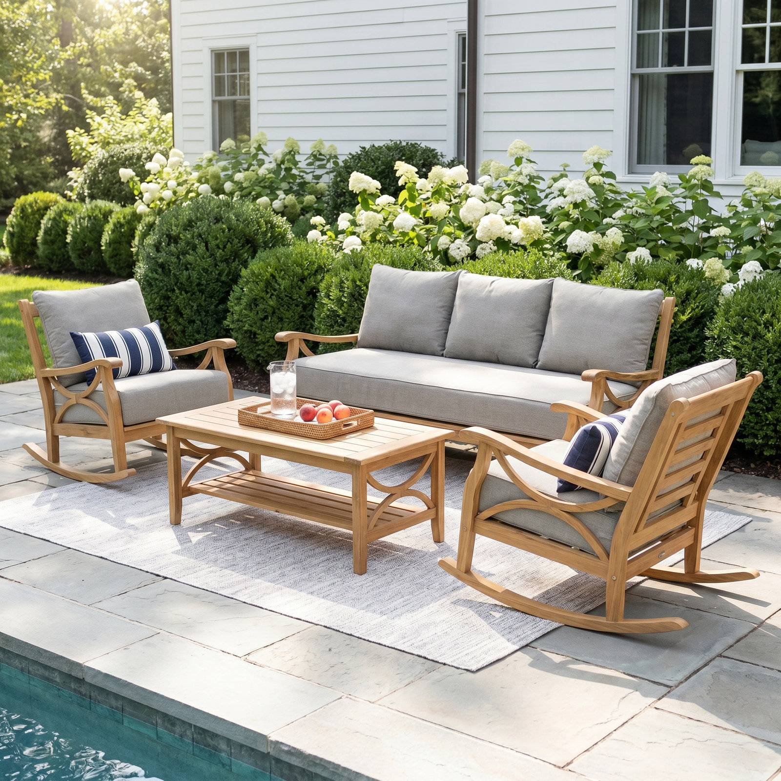 Malena 5-Person Teak Patio Seating Group