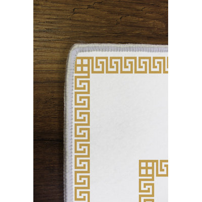 Premium Cream Area Rug, 5.9 x 9.2 Feet | 100% Polyester, 650 g/m² | 4 mm Pile Height, Digital Printing | Antibacterial & Eco-Friendly, Non-Slip PVC Dot Underside | Machine Washable, Perfect for Living Room & Bedroom Decor