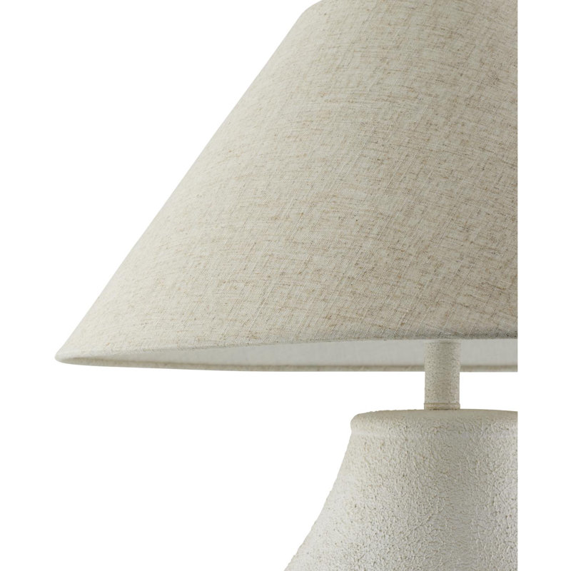 Lampe de table en céramique Hillsville, Blanc, Blé