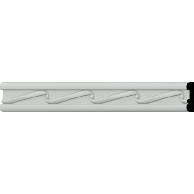 Endurathane Ribbon Chair Rail, 1 1/2"H x 3/8"P x 94 1/2"L, (2 1/8"Repeat), Factory Primed (12-Pack)