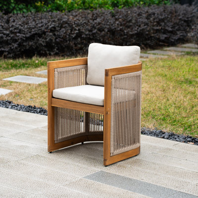 Chaise de patio en bois d'acacia Adwoa