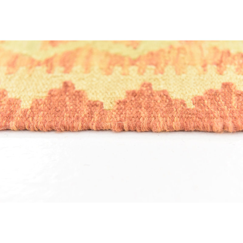 Tapis unique en laine noué à la main rouge nouvel âge 4 pi 10 po x 6 pi 8 po Elland