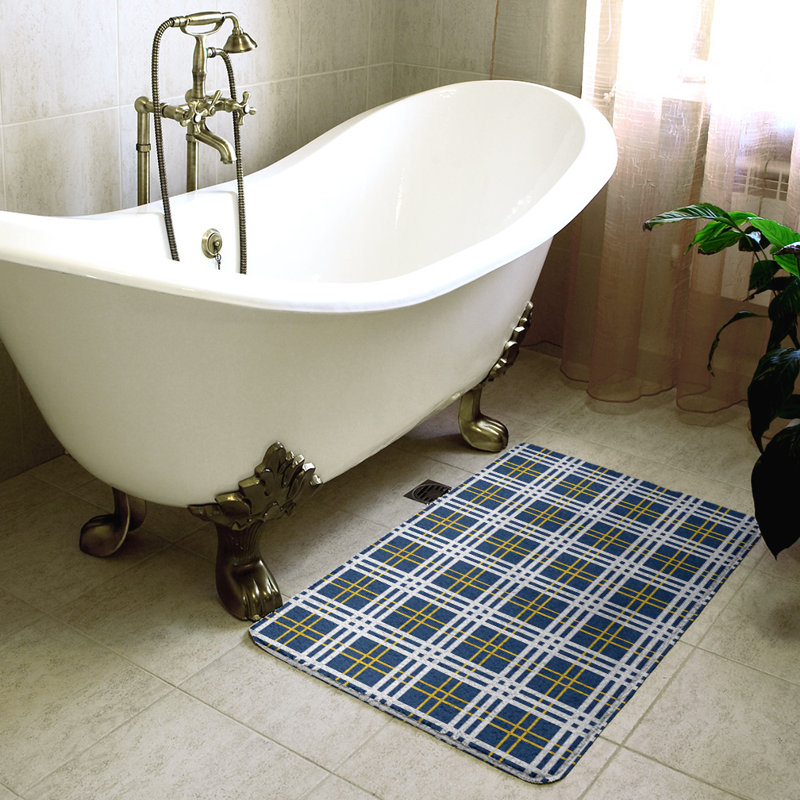 Tapis pour salle de bain Philadelphia, l 17 po x L 24 po, Vert/blanc