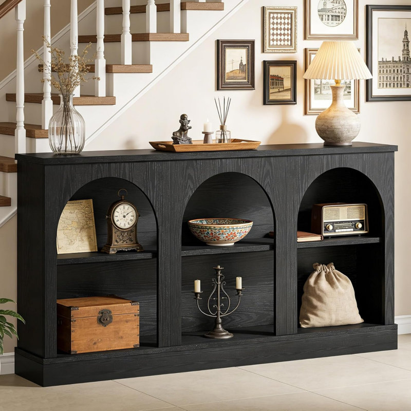 Console de rangement à 3 niveaux Black Farmhouse