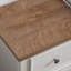 Commode 7 tiroirs en bois deux tons avec plateau brun