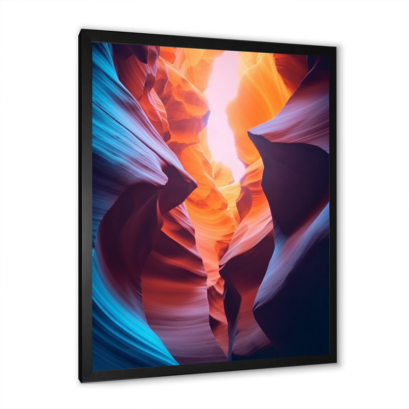 Canyon Antelope Harmony IV, H 44 po x l 34 po x P 1,5 po, Cadre photo noir