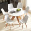 Ensemble de 6 chaises de salle à manger modernes avec coussin en cuir PU, structure en bois-209047802