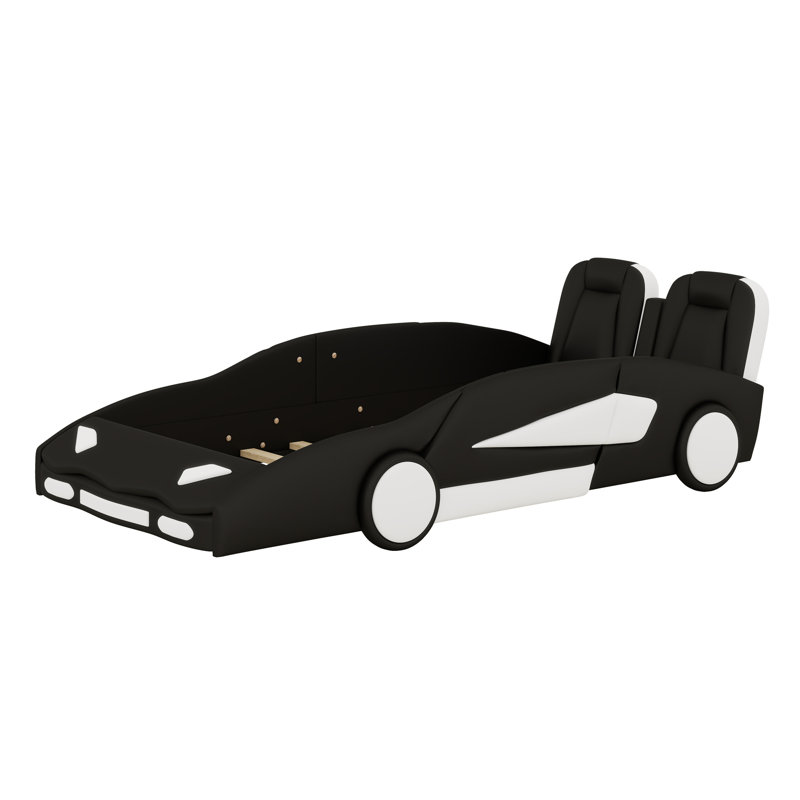 Lit plateforme avec roulettes Race, Noir