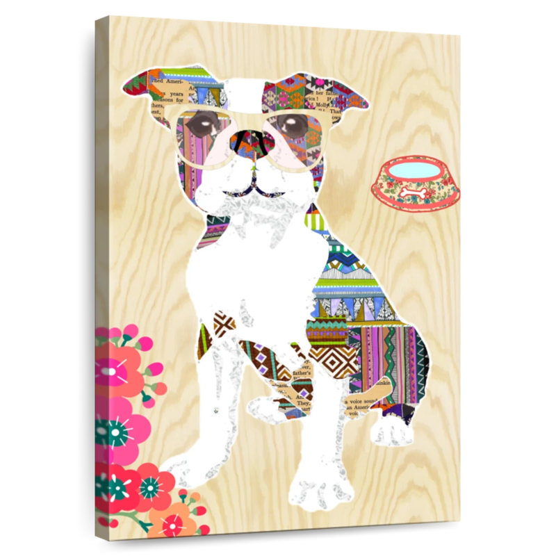 Collage Brampt Dog Pop Art, H 24 po x l 16 po