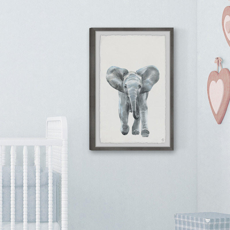 Celina Here Goes the Elephant Framed Print, 24" H x 16" W x 1.5" D