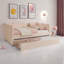 Lit de jour confortable avec couchette, port USB et adorable forme de vague-1805179026