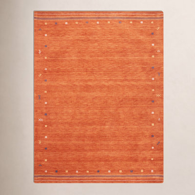 Danette Rust Hand-Loomed Wool Rug