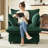 Upholstered Oversized Accent Chair, Comfortable Single Sofa Chair with Pillows, Deep Seat Reading Armchair-649776868