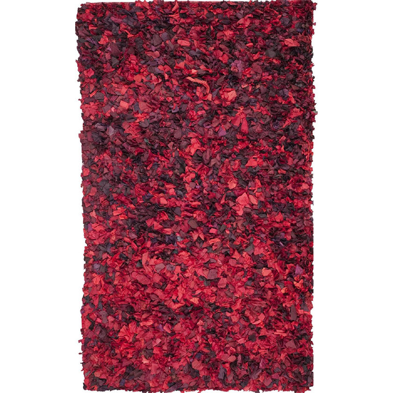 Godsey Shag Hand Woven Performance Solid Color Rug, Rectangle 5' x 8'