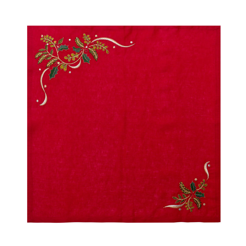 Holly Ribbon Napkin