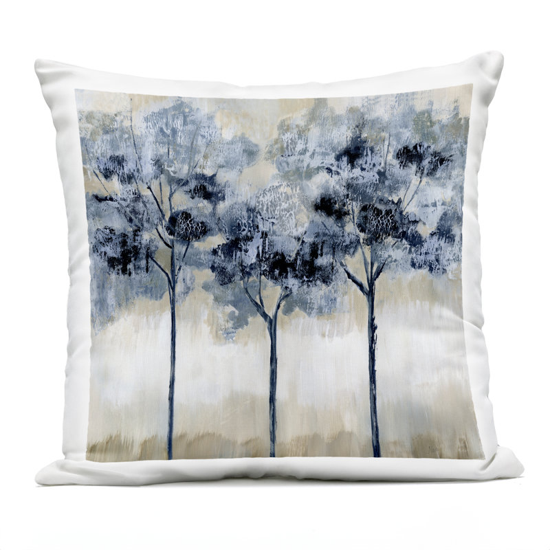 Coussin d'extérieur imprimé Dappled Tree Trio, design par Nan