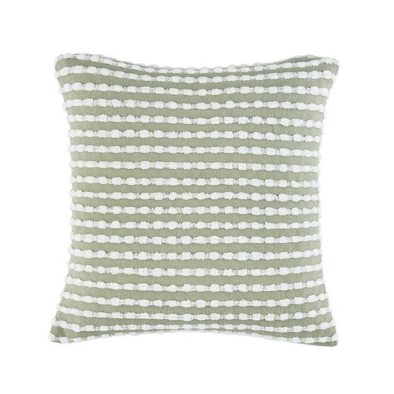 Stab Stitch 43x43cm Cushion with inner, Sage Green