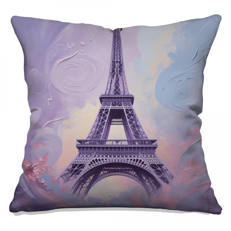 Coussin Tour Eiffel, coussins double face Architecture, 20 x 20 inches