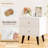 Nightstand with 2 Drawer with Storage, Small Accent Table with Golden Knobs-529245436