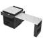 Table de cuisine 82,6 "en MDF avec rangement double-face, 2 tiroirs et 2 tablettes ouvertes noires-129948090