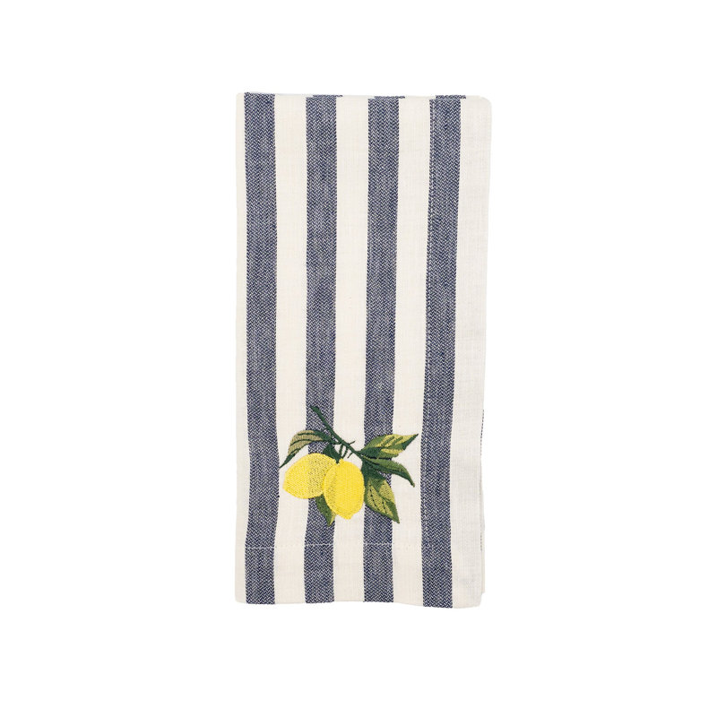Linen Embroidered Square Napkin
