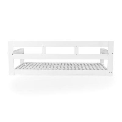 Lit balançoire simple Garden avec structure en bois, dossier haut, 2 accoudoirs, look, 4 cordes de suspension de 118 pouces, support de 350 lb, banc d'extérieur blanc de taille, construit, esthétique, capacité en chanvre, couleur