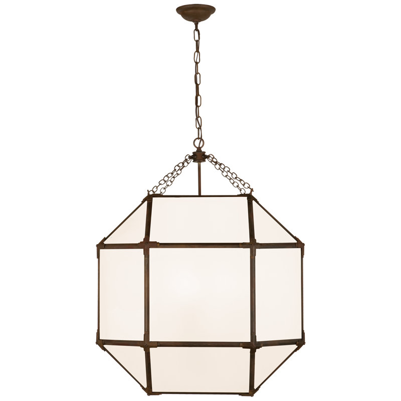 Suzanne Kasler Morris Small Lantern, Antique Zinc, Tan, 30.25" H x 23.25" W x 23.25" D