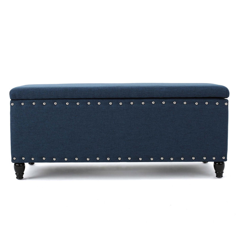 Flip top Storage Bench, Navy Blue