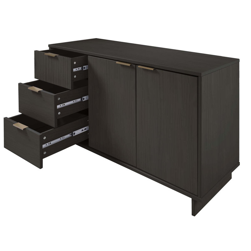 Granville 55" Sideboard In Charcoal Gray, Charcoal Gray