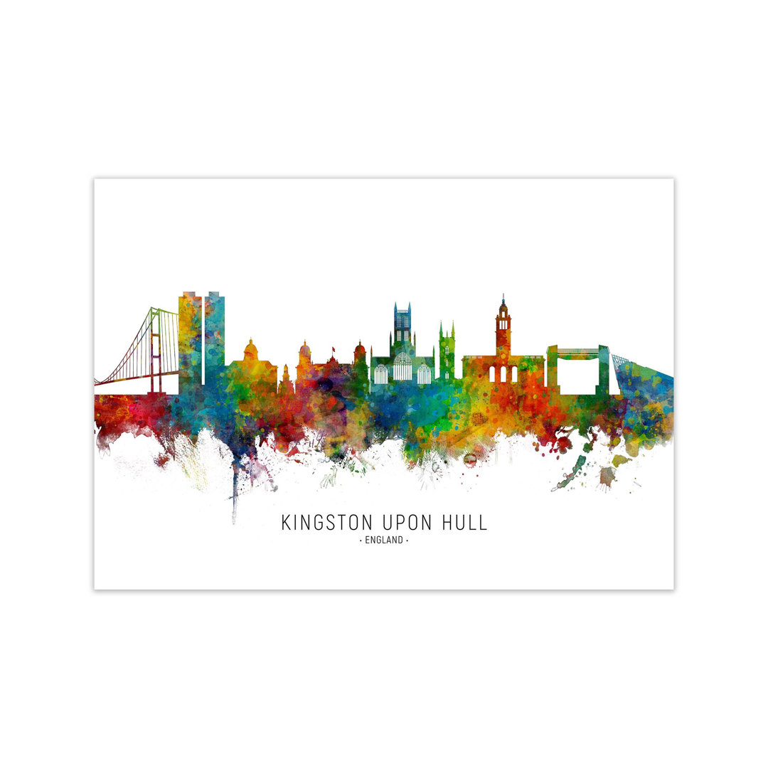 Kingston Upon Hull England Skyline by Michael Tompsett - Print