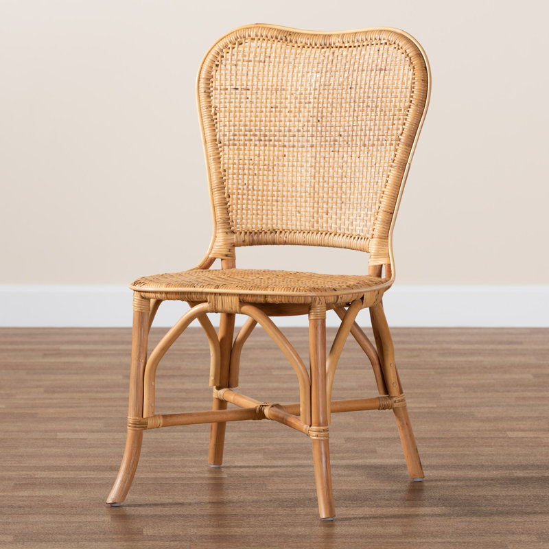 Pineapple Rattan Side Chair in Natural Brown