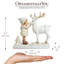 Charmante statue de cerf et petite fille, statue de jardin rétro de 7,5 po