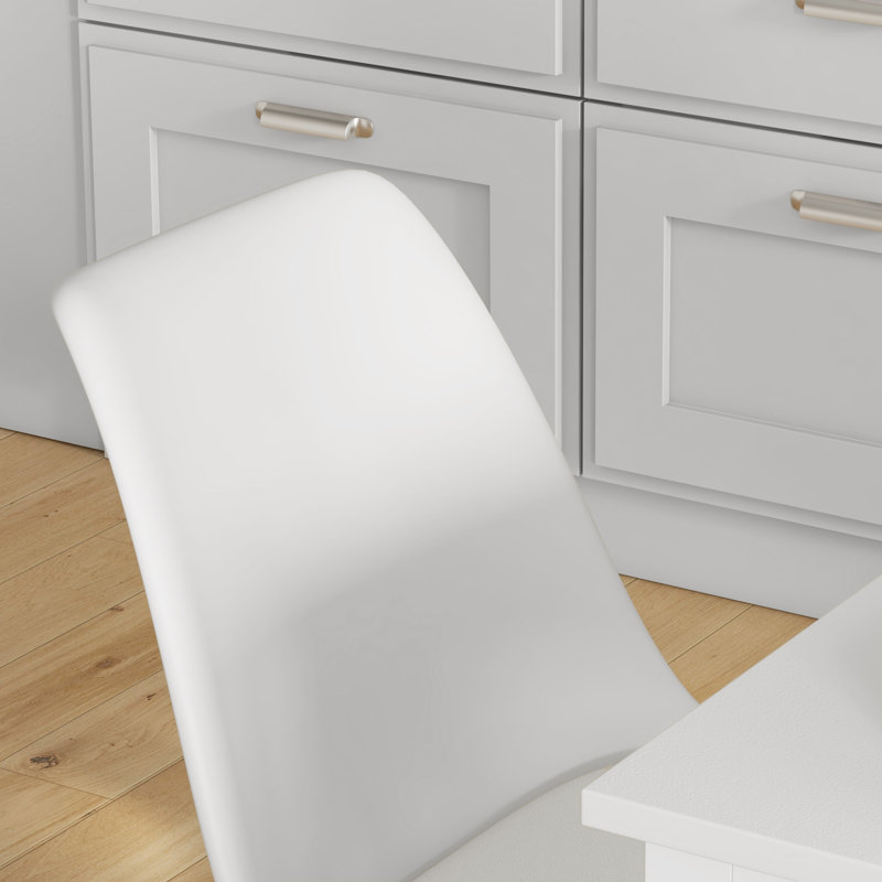 Malijah 17.7'' H Faux Leather Upholstered Dining Chair, White