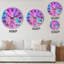 Rose et mauve, art liquide abstrait I - horloge murale moderne-1380966731