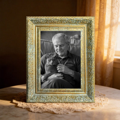 5" x 7" Antique Gold 1PC Versatile Picture Frame for Living Room Decor