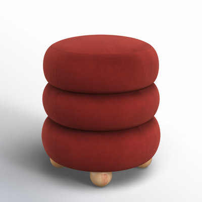 Dalisha 17" Velvet Round Ottoman