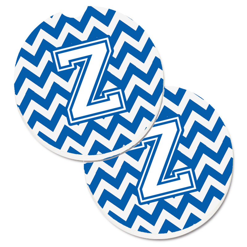 Sous-verre pour voiture, Z, Blanc / Bleu