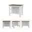 Ensemble de cuisine 2 pièces, îlot de cuisine et armoire murale, blanc et noyer-1639445578