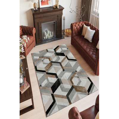 Premium Hall Carpet, 3.3 x 6.6 ft, Grey | 100% Polyester, 650 g/m² | Antibacterial, Non-Slip PVC Dot Underside | Machine Washable, Eco-Friendly, 0.2 in Pile Height | Perfect for Entryway, Living Room & Bedroom