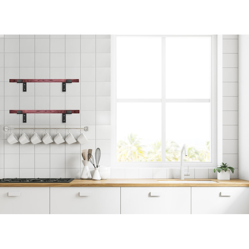 Ensemble de 2 tablettes flottantes Rayne, H 1 po x l 19 po x P 6 po