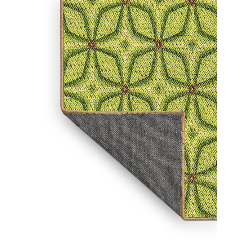 Tapis vert à motif géométrique Bevilacqua, Rectangle 7 pi x 10 pi