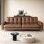 Canapé modulaire brun en cuir véritable-2085616538-2085616540
