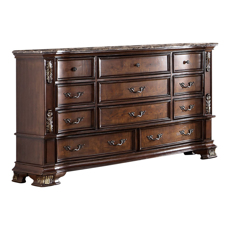 Tarver 68'' W 11 - Drawer Dresser, Brown Cherry